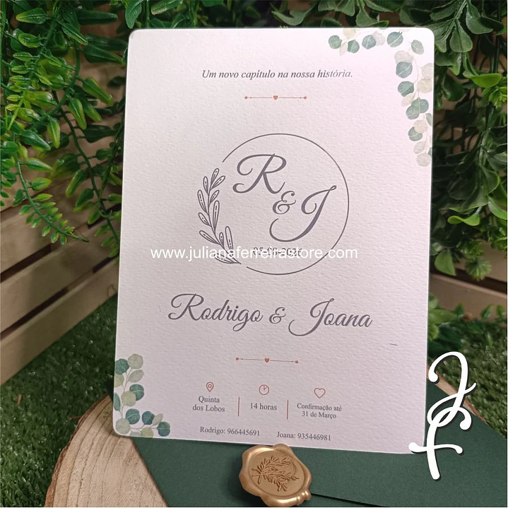 Convite Casamento Folhas Eucalipto 5