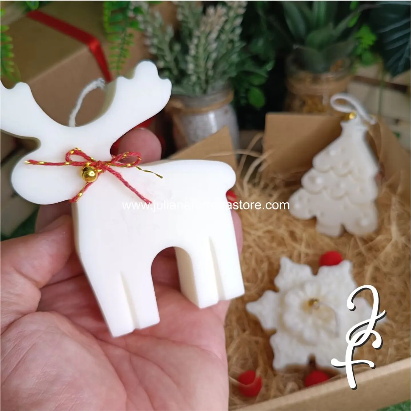 Conjunto 3 velas de natal 1