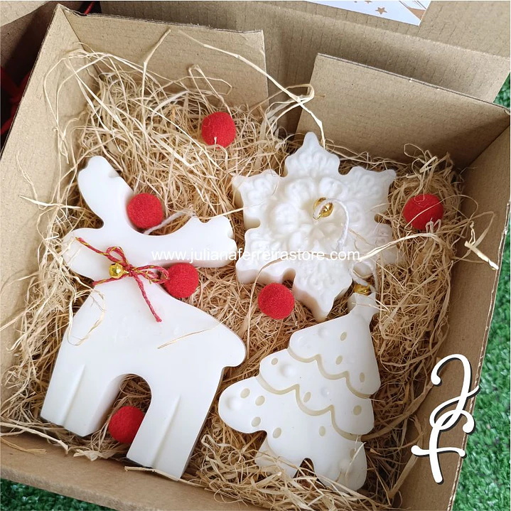Conjunto 3 velas de natal 4