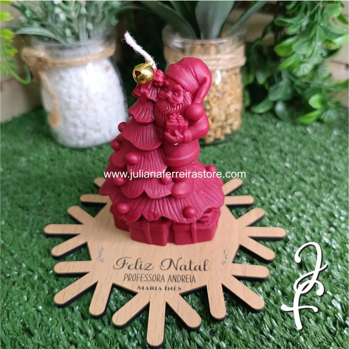Vela Pai Natal no Pinheiro 1