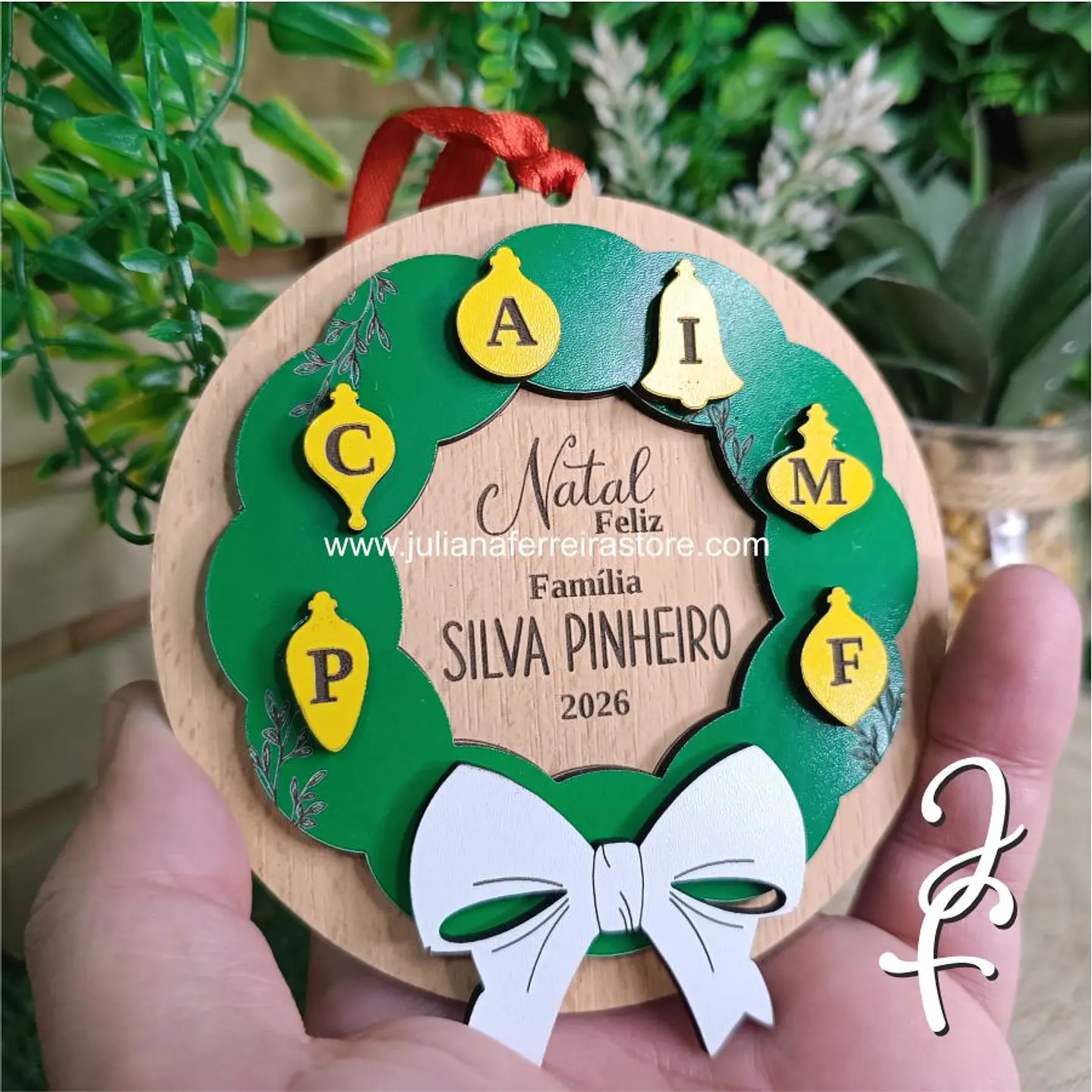 Enfeite Grinalda para Pinheirinho 3