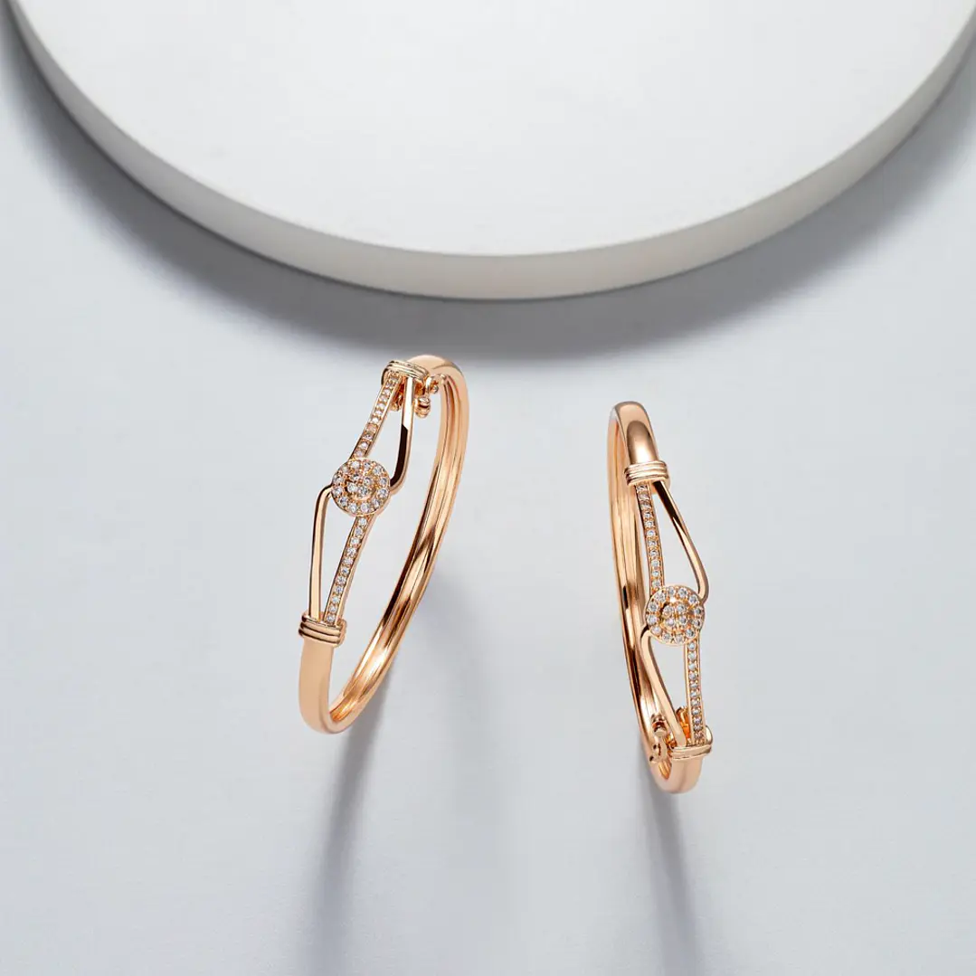 Pair of Gold bracelets with gemstones to choose 1