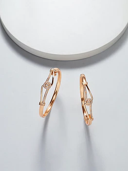 Pair of Gold bracelets with gemstones to choose