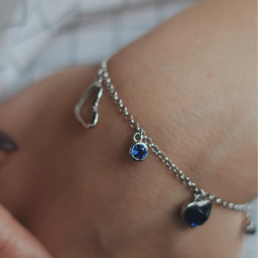 Silver charm bracelet 1