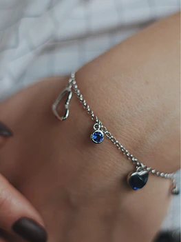 Silver charm bracelet