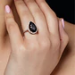 Oval ring with diamond incrustations and gemstone selection - thumbnail 1