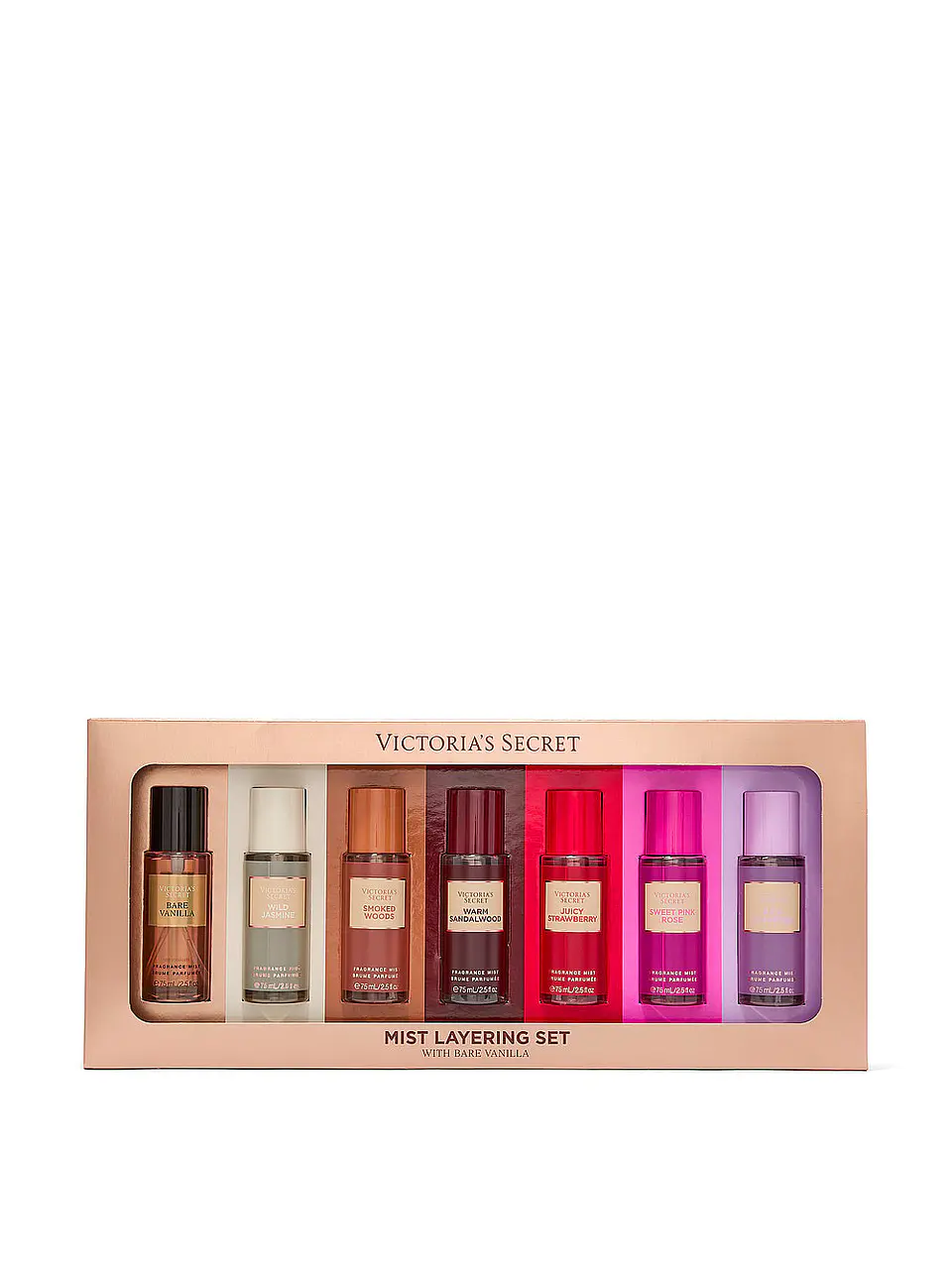 7-Piece Fragrance Mist Layering Gift Set with Bare Vanilla 1