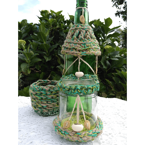 ❣️Organizador Eco Artesanal Verde Limón