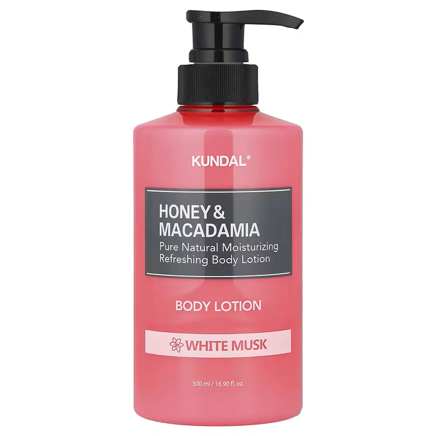 KUNDAL Honey & Macadamia Pure Body Lotion, White Musk, 500ml 1