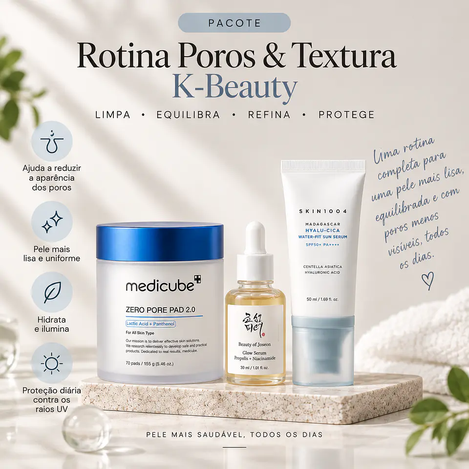 Rotina Poros & Textura K-Beauty 1