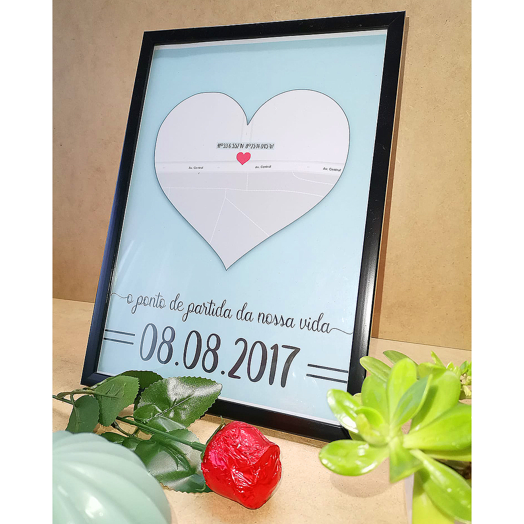 Quadro - Aqui começou o nosso amor ♥ 1