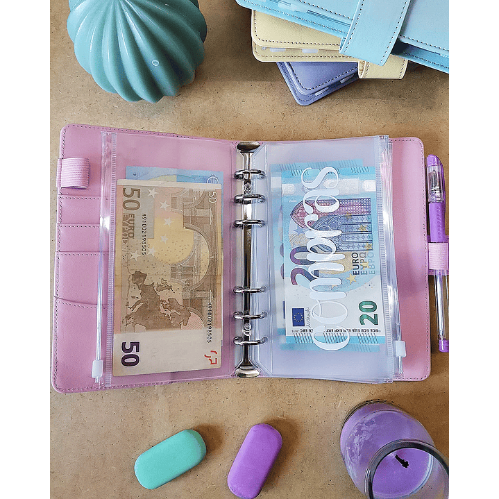 Budget Binder Rosa 💰 Pasta de Poupanças 4