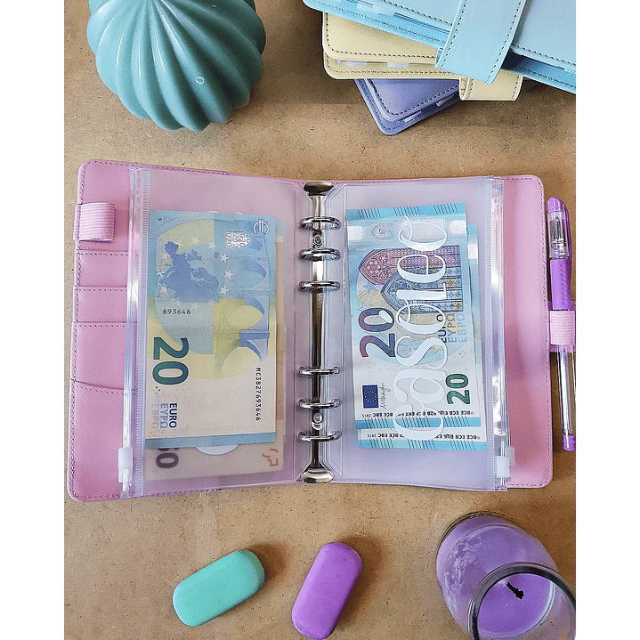 Budget Binder Rosa 💰 Pasta de Poupanças 6