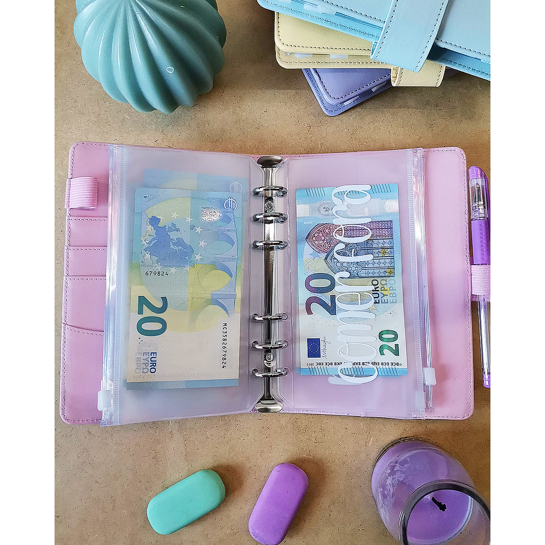 Budget Binder Rosa 💰 Pasta de Poupanças 8