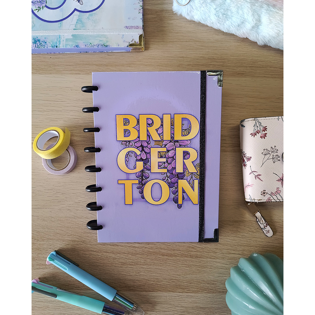 Book Journal Bridgerton - Gold & Glicínias 1