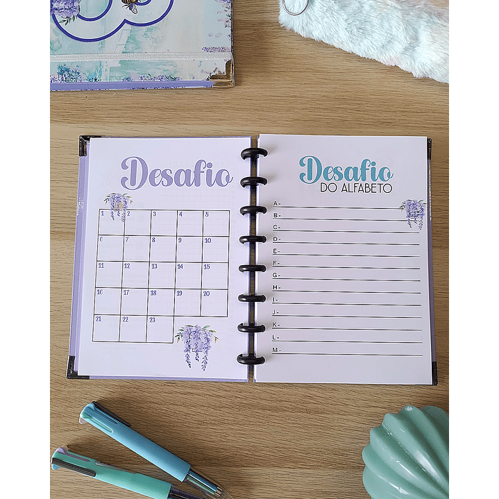 Book Journal Bridgerton - Gold & Glicínias 6