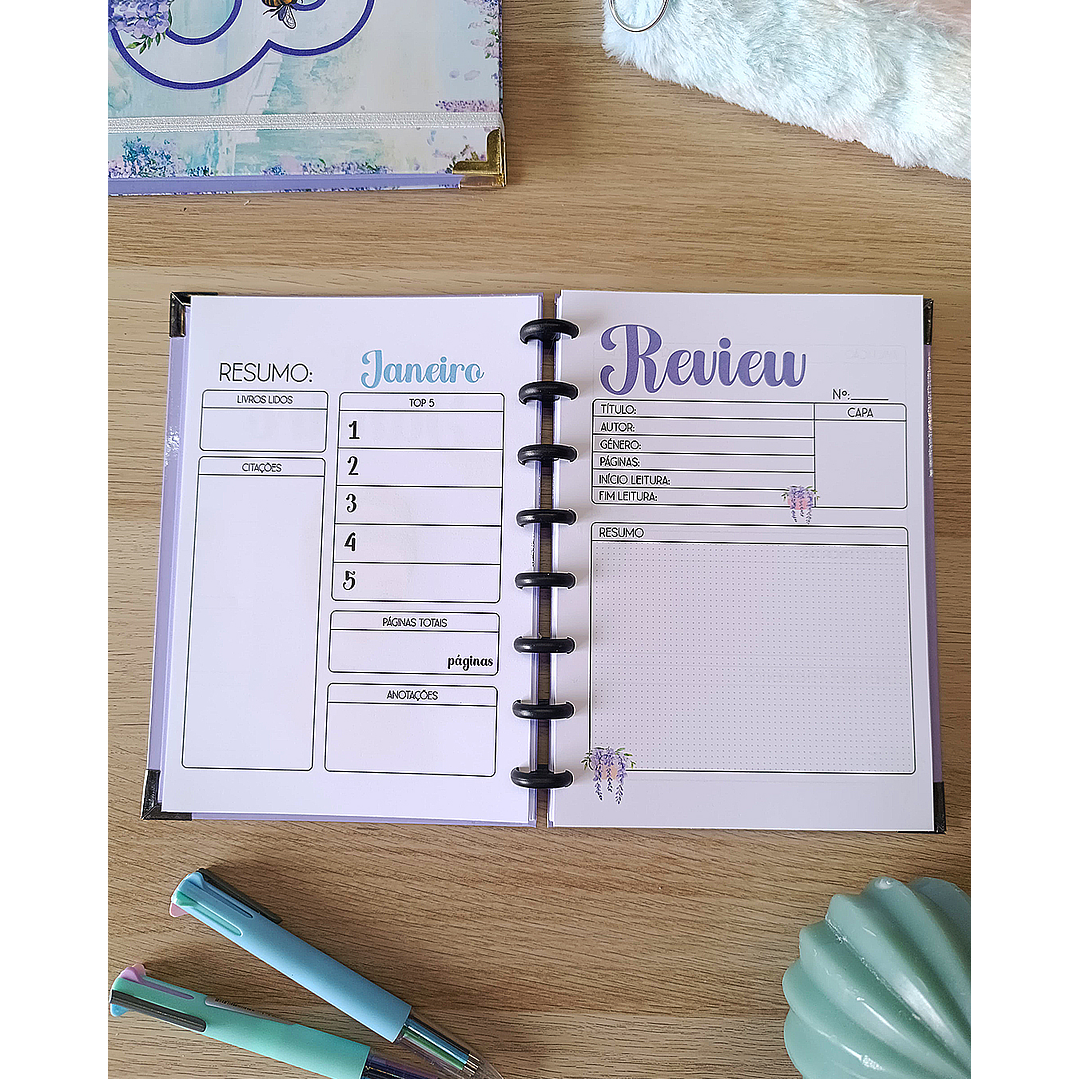 Book Journal Bridgerton - Gold & Glicínias 8