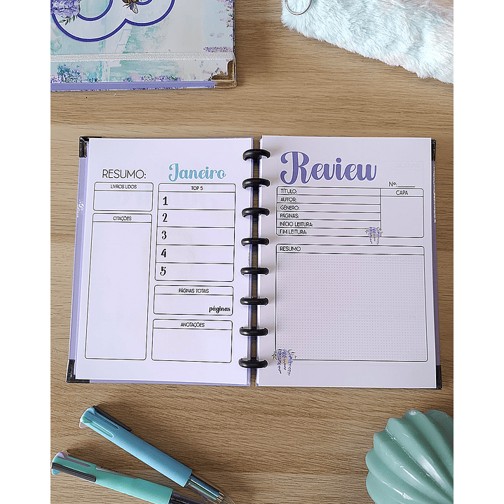 Book Journal Bridgerton - Gold & Glicínias 8