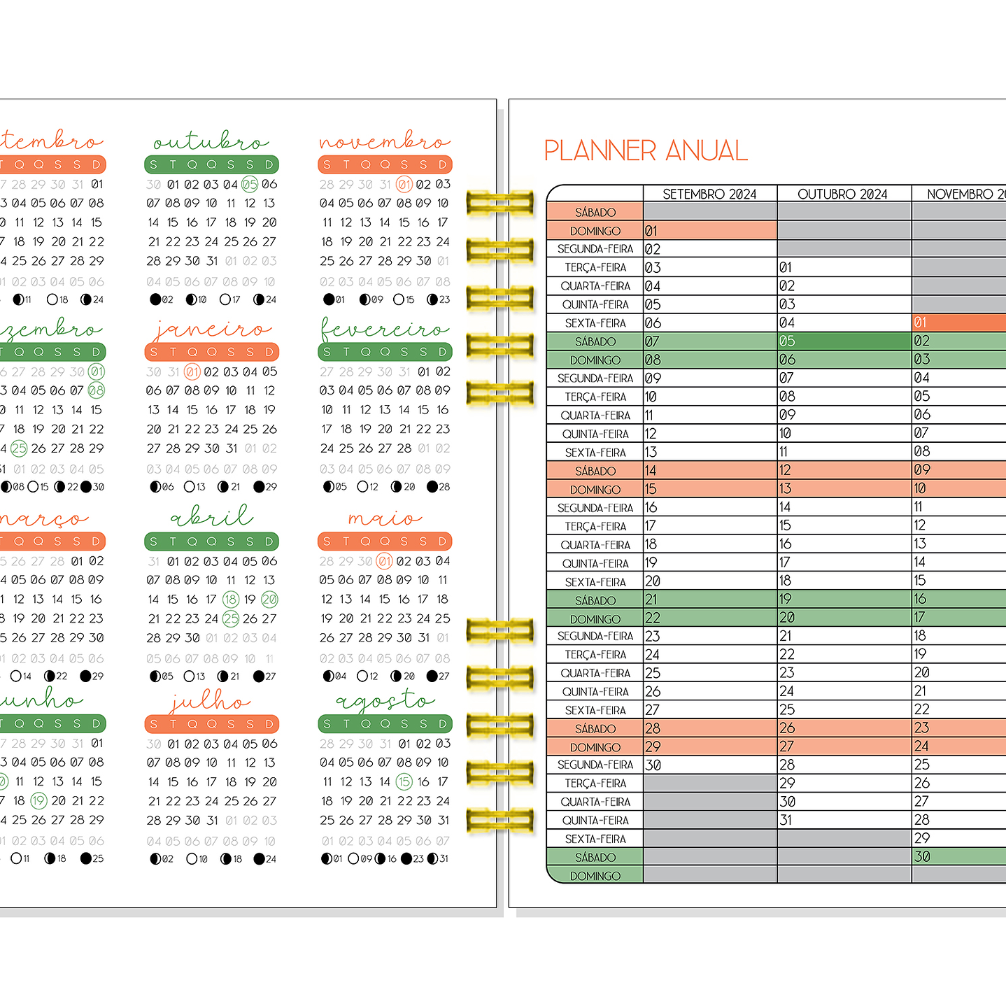 Agenda Compacta Retângulos 4