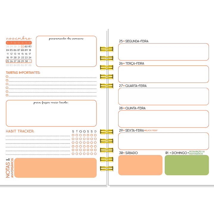 Agenda Compacta Retângulos 9