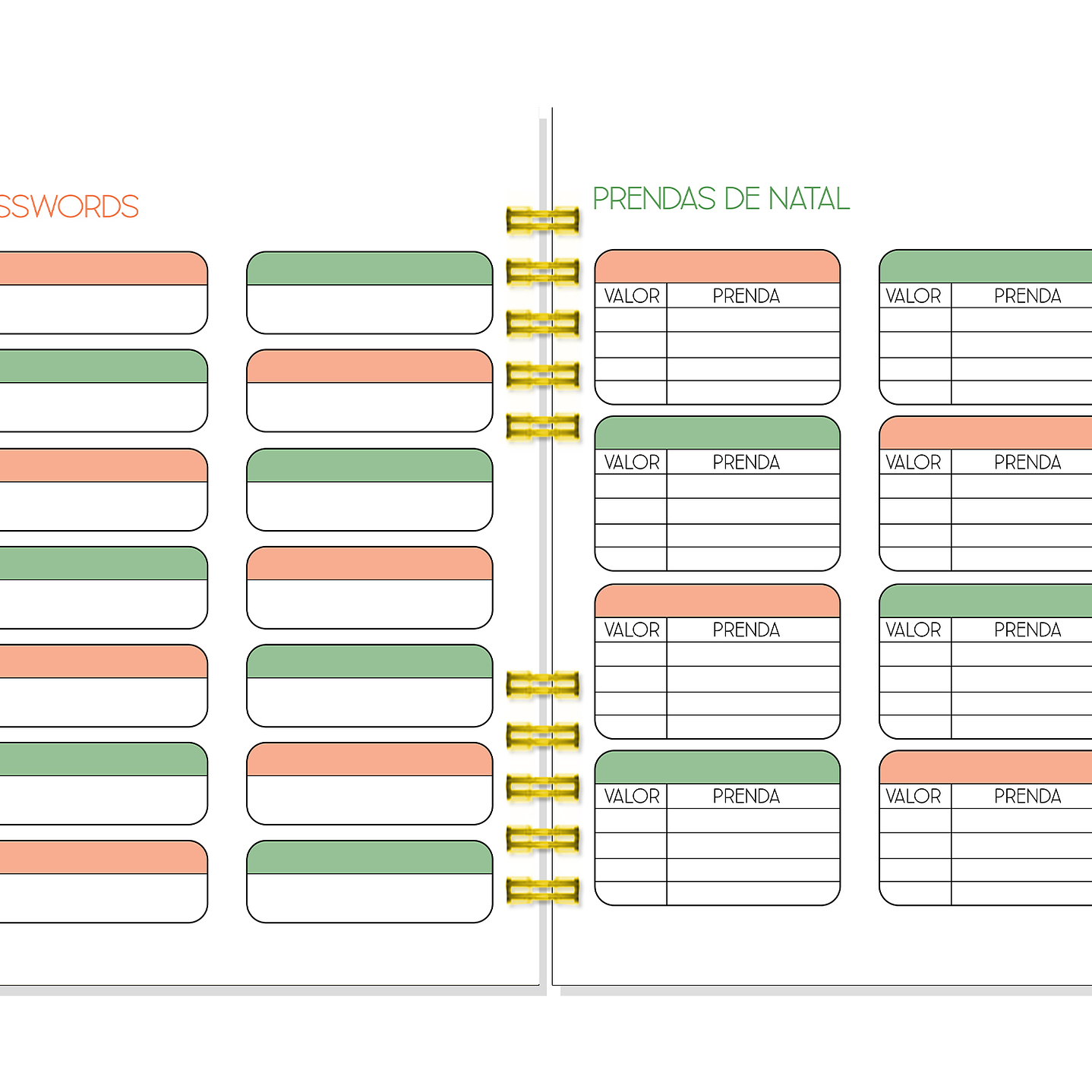 Agenda Compacta Retângulos 15