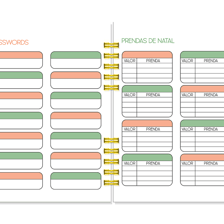 Agenda Compacta Retângulos 15