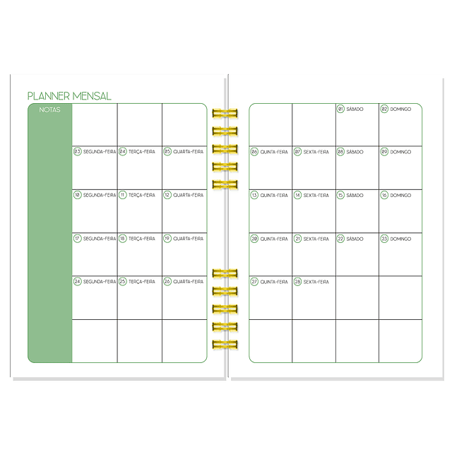 Agenda Semanal Horizontal