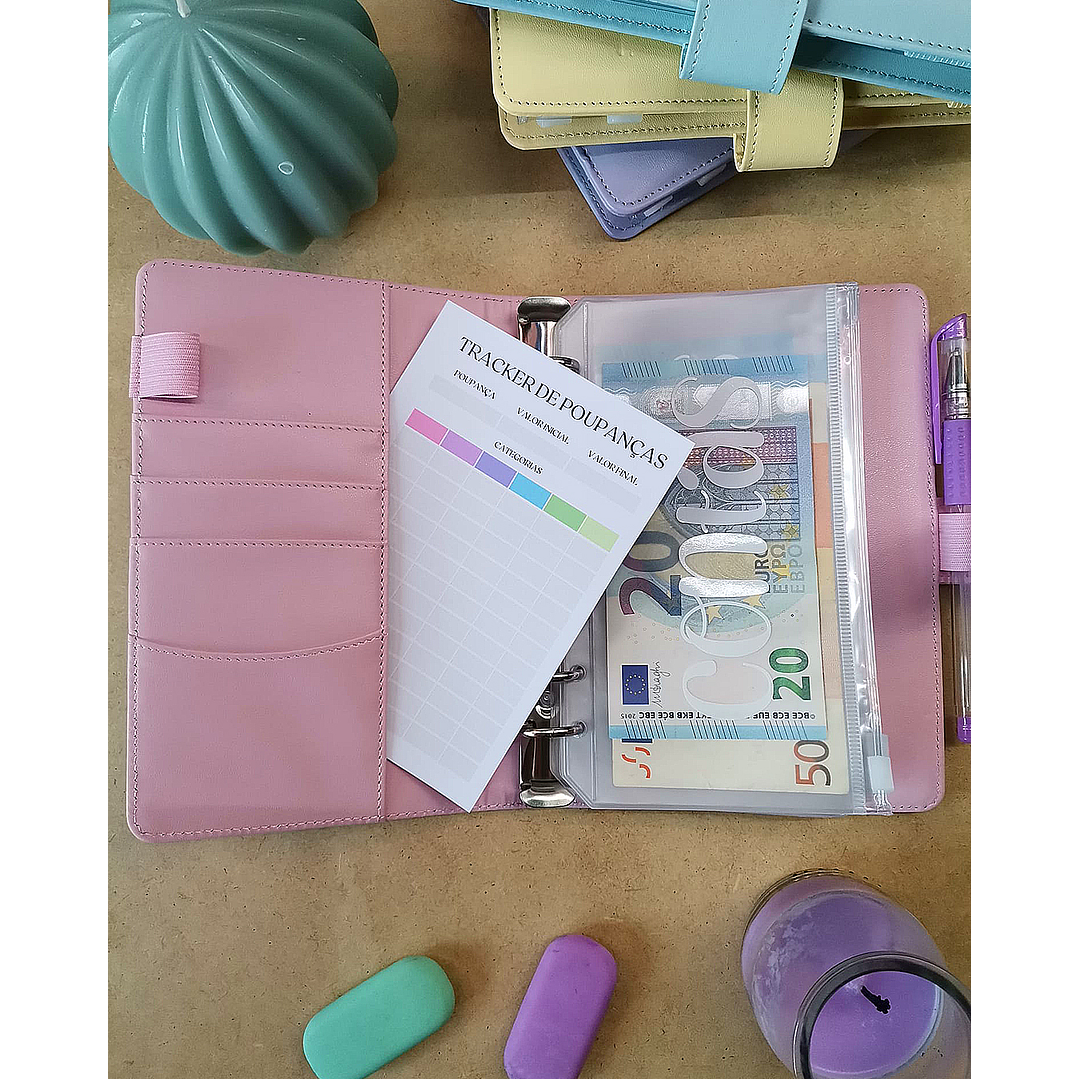 Budget Binder Lilás 💰 Pasta de Poupanças 9