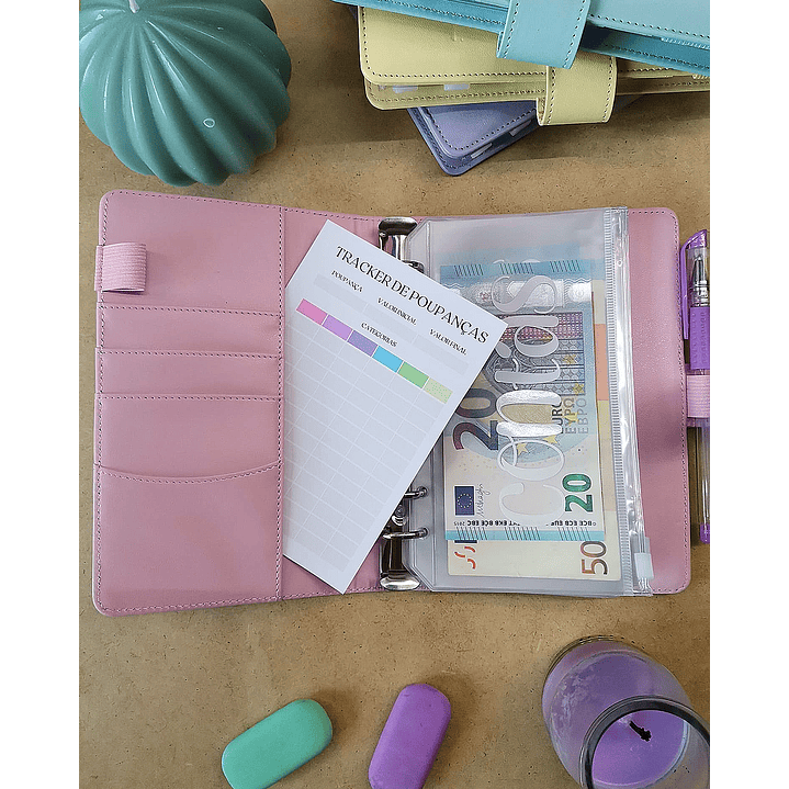 Budget Binder Lilás 💰 Pasta de Poupanças 9