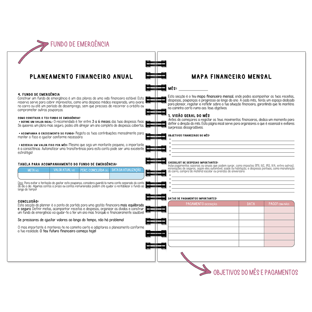 Planner de Poupanças 💰O teu aliado na organização e poupança! 6