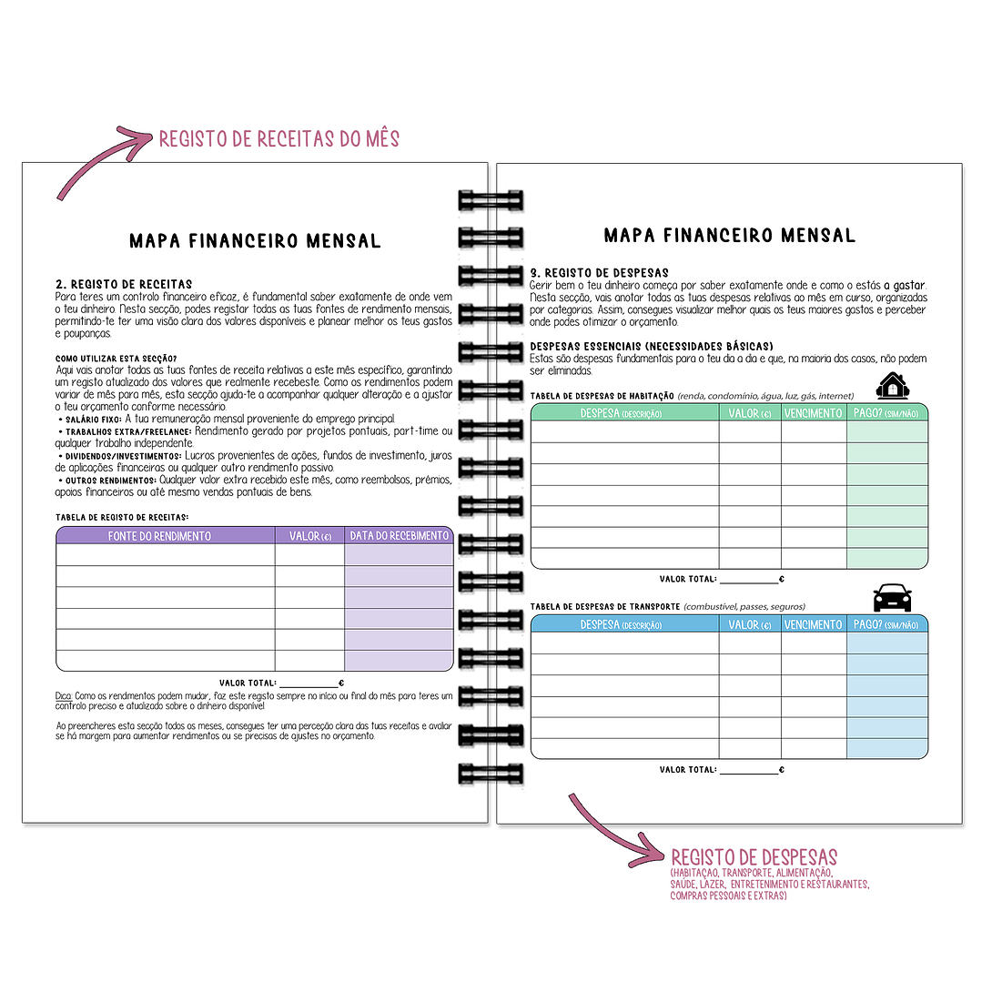 Planner de Poupanças 💰O teu aliado na organização e poupança! 7