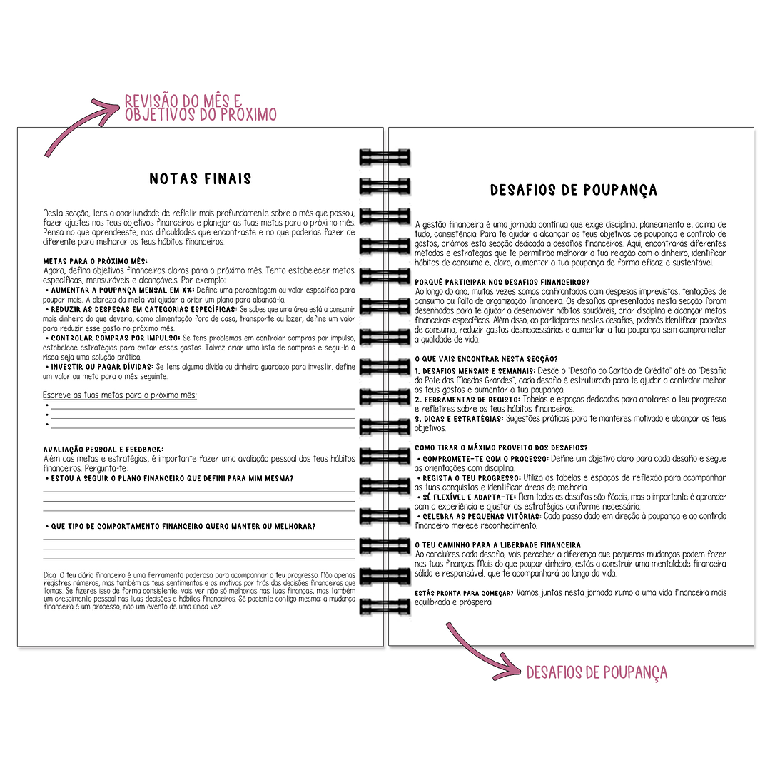 Planner de Poupanças 💰O teu aliado na organização e poupança! 8