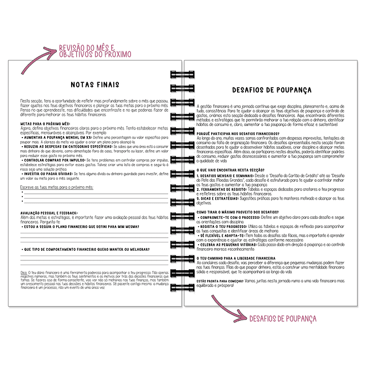Planner de Poupanças 💰O teu aliado na organização e poupança! 8