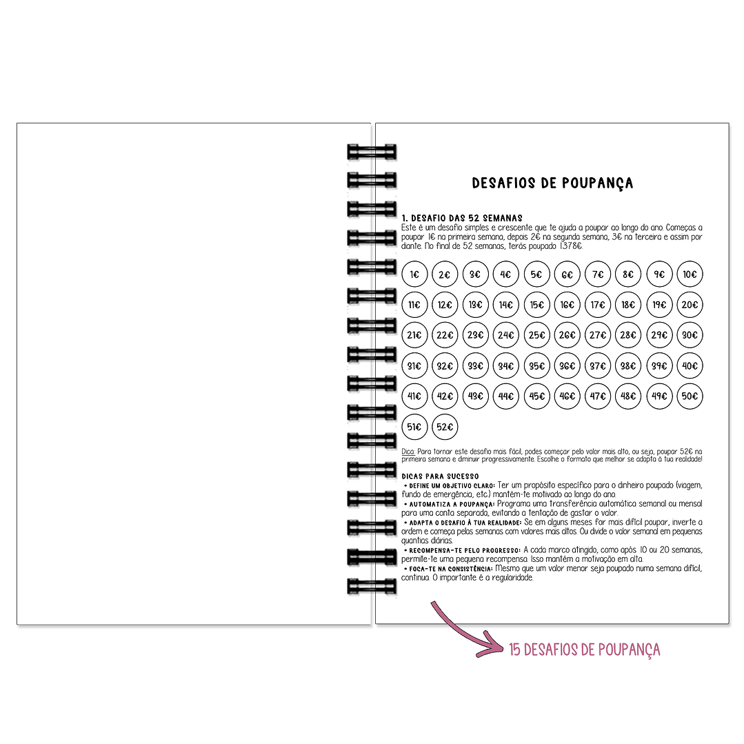 Planner de Poupanças 💰O teu aliado na organização e poupança! 9