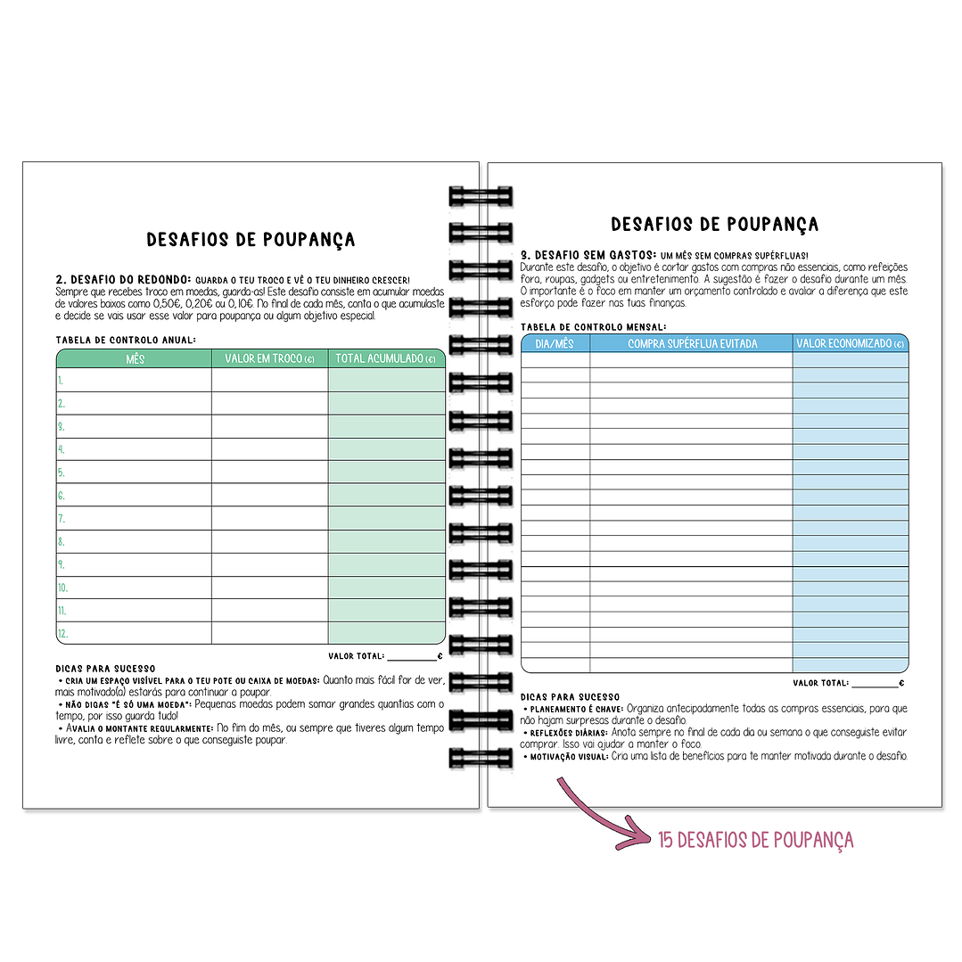 Planner de Poupanças 💰O teu aliado na organização e poupança! 10