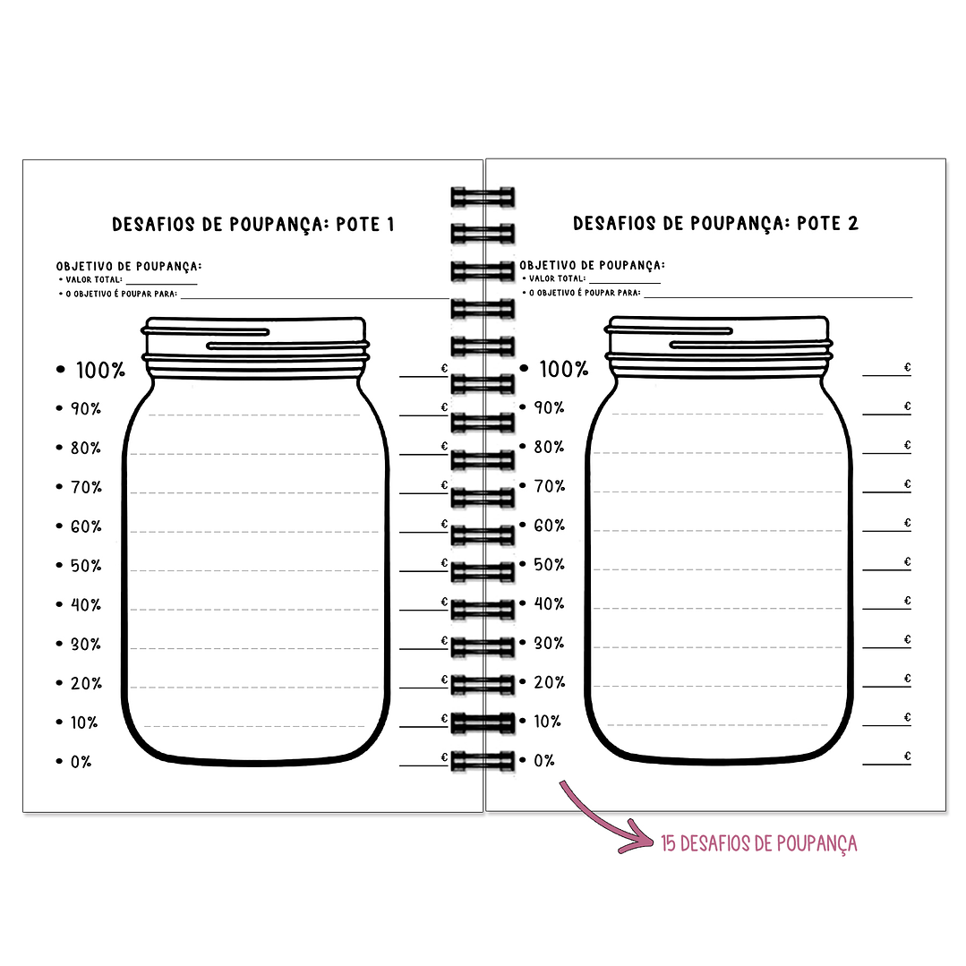 Planner de Poupanças 💰O teu aliado na organização e poupança! 11