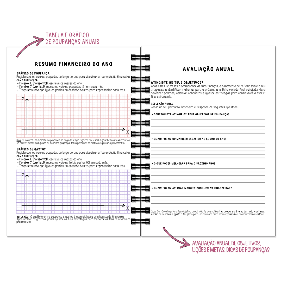 Planner de Poupanças 💰O teu aliado na organização e poupança! 13