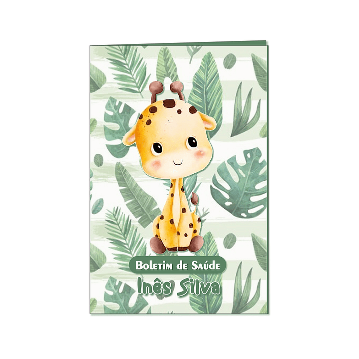 Capa de Proteção Boletim 🦒 Girafinha Meiga 1