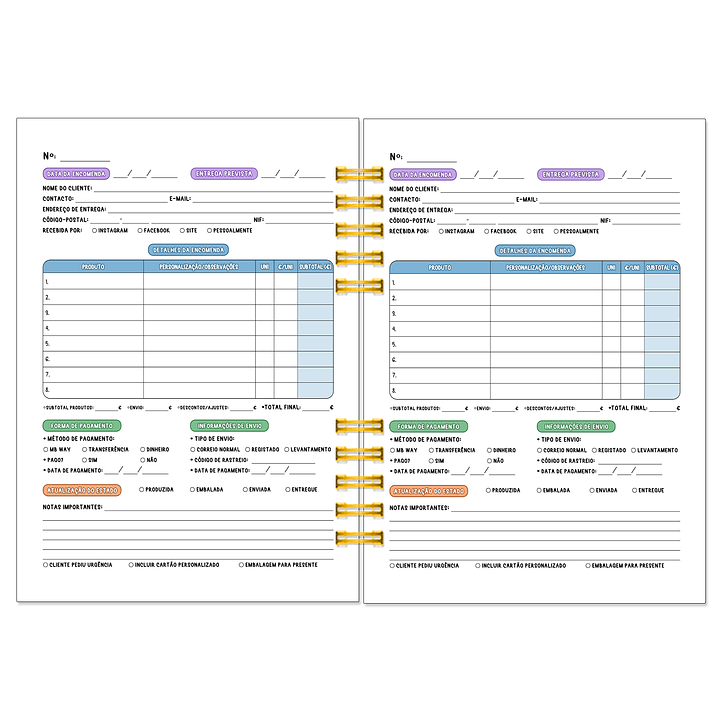 Caderno de Encomendas – Edição Colorida | Organização com Alma Criativa 10