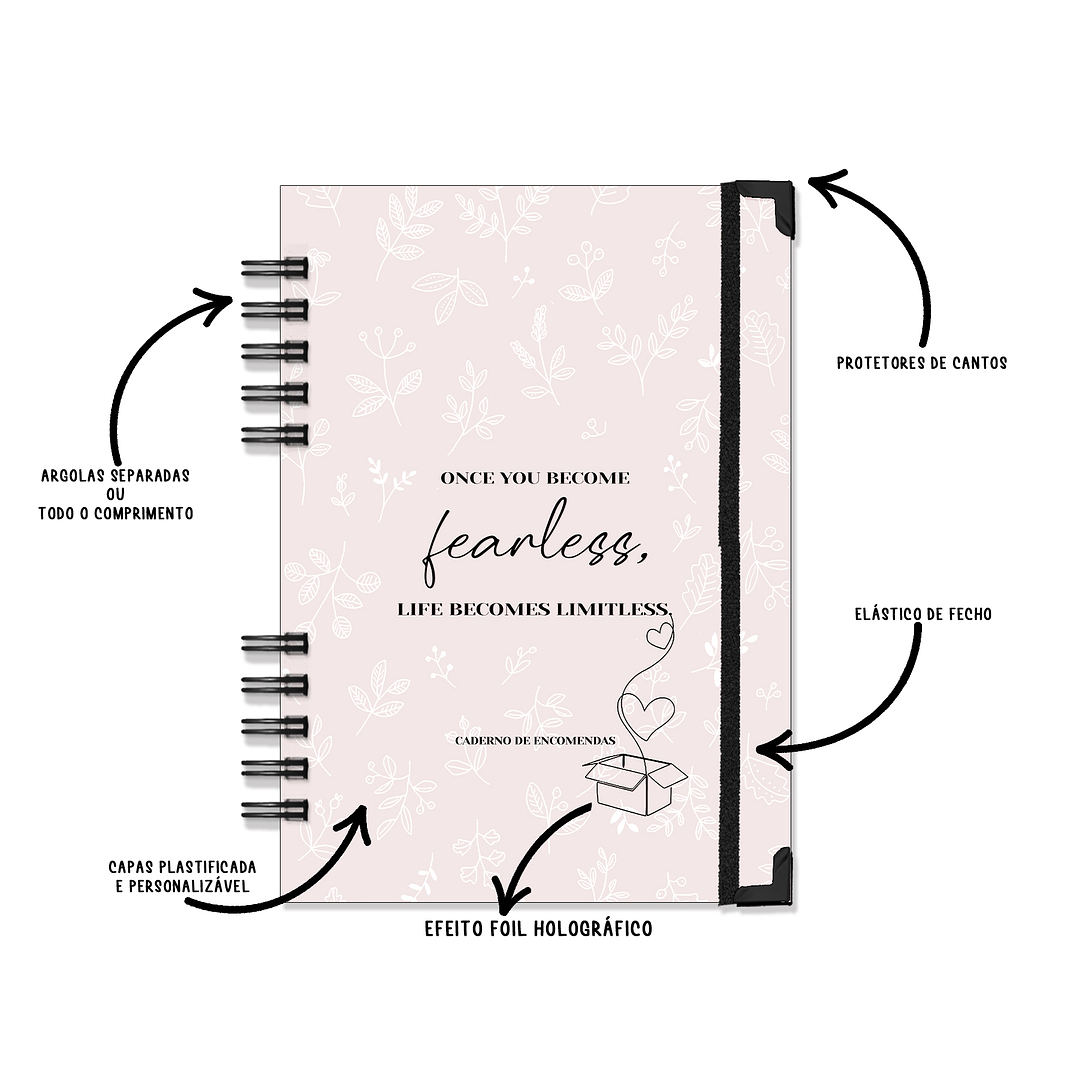 Caderno de Encomendas – Edição Minimalista | Com Foil Holográfico 2