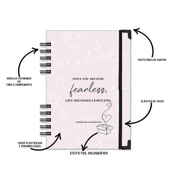 Caderno de Encomendas – Edição Minimalista | Com Foil Holográfico 2
