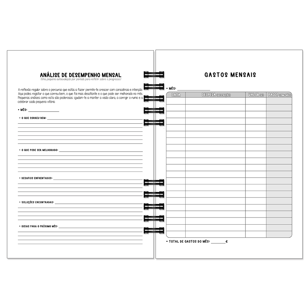 Caderno de Encomendas – Edição Minimalista | Com Foil Holográfico 6