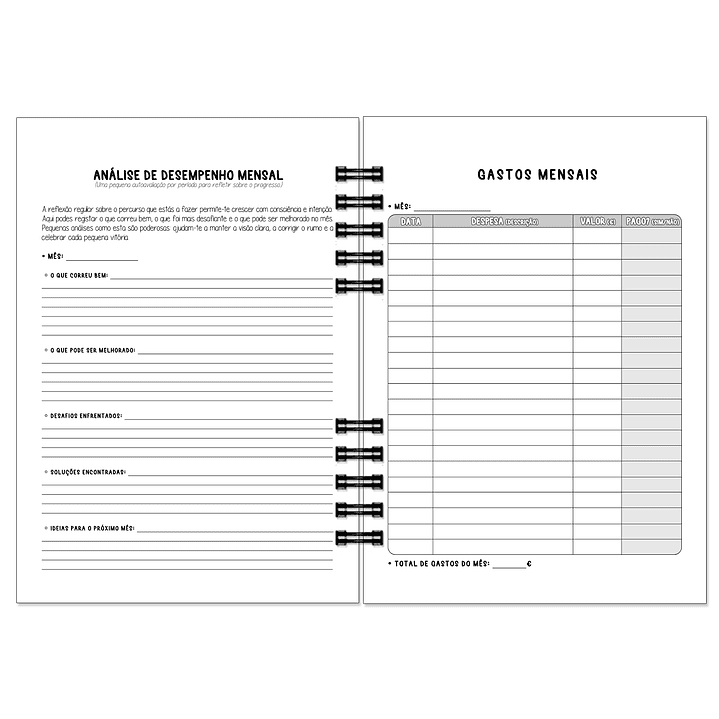 Caderno de Encomendas – Edição Minimalista | Com Foil Holográfico 6