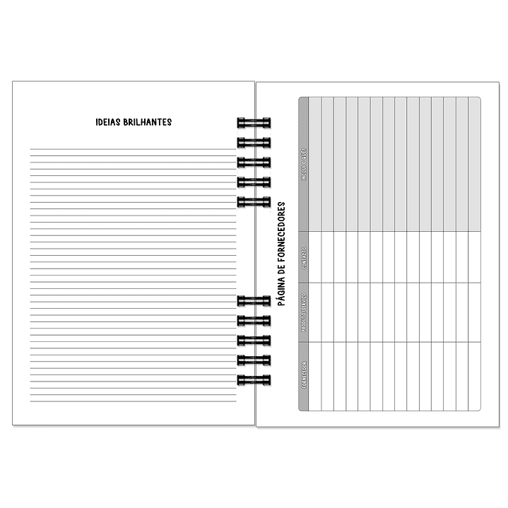 Caderno de Encomendas – Edição Minimalista | Com Foil Holográfico 8