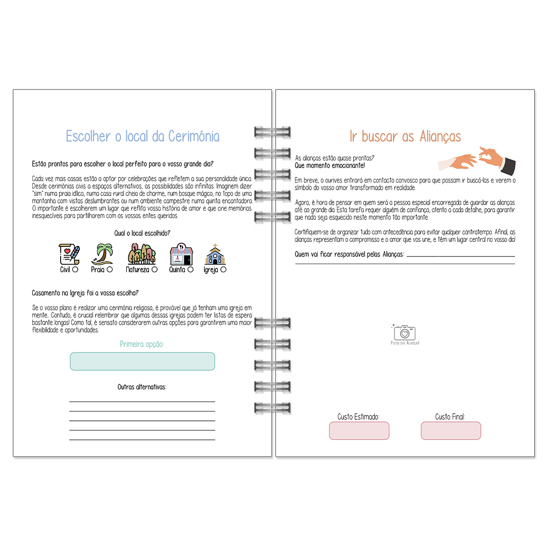 Agenda de Noiva 👰Capa com Fotografia 12