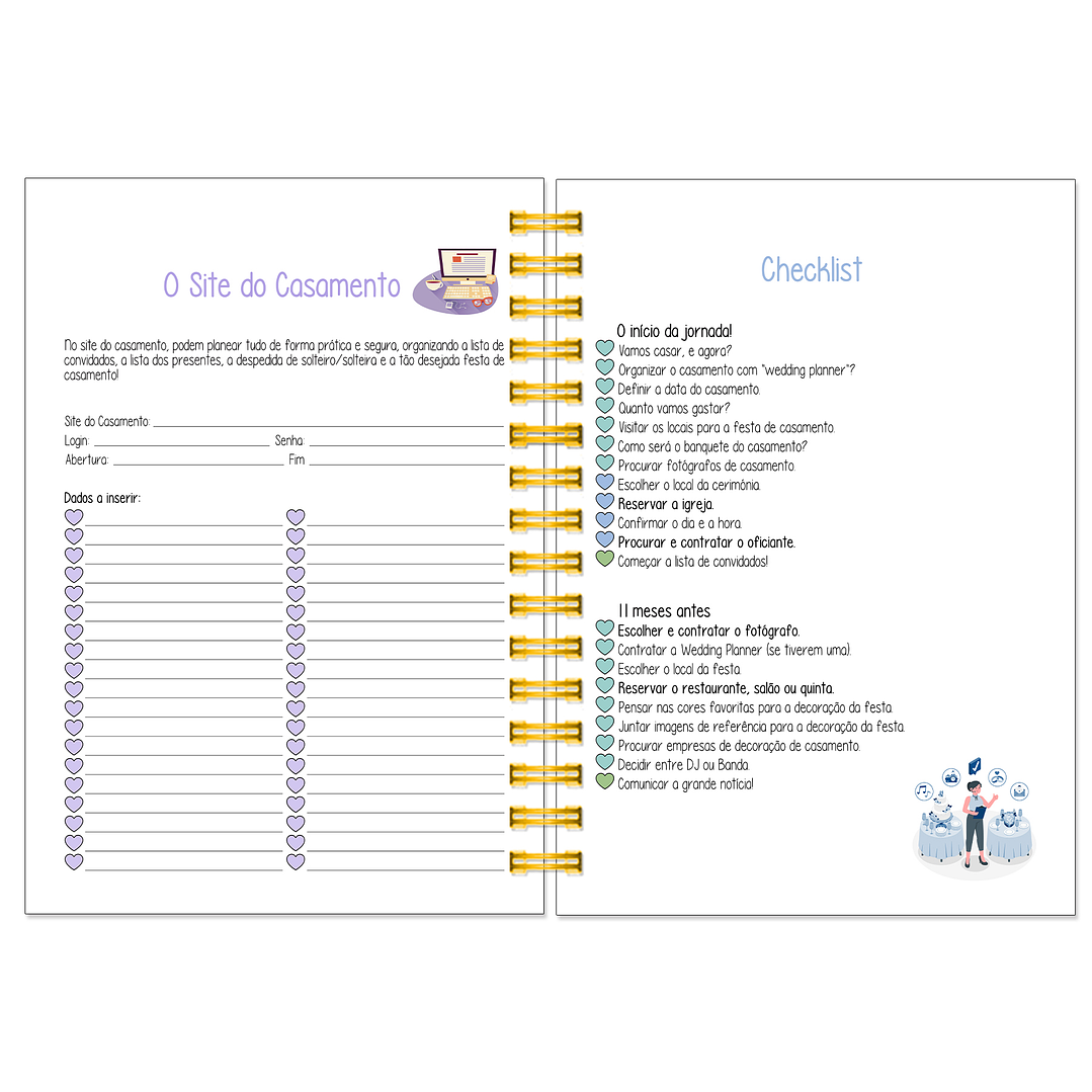 Agenda de Noiva 👰Capa Floral 5