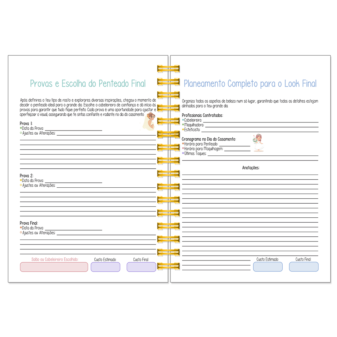 Agenda de Noiva 👰Capa Floral 9