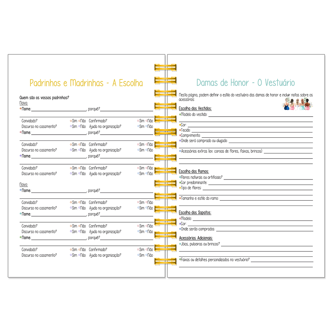 Agenda de Noiva 👰Capa Floral 14