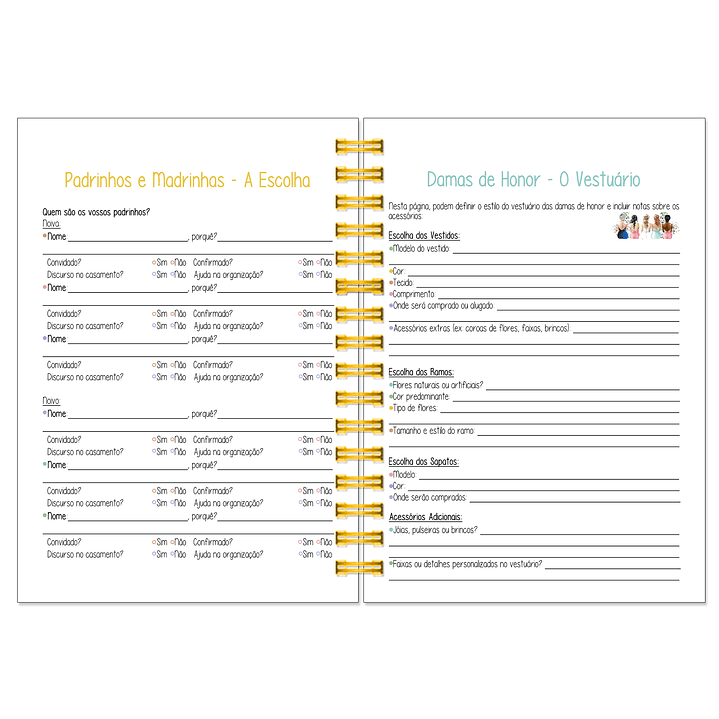 Agenda de Noiva 👰Capa Floral 14