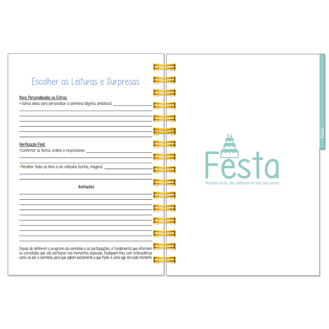 Agenda de Noiva 👰Capa Floral 15